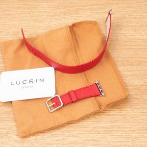 Lucrin Geneva Double Tour Red Calf Smooth Leather 41mm 40mm 38mm 1-9 MSRP $255